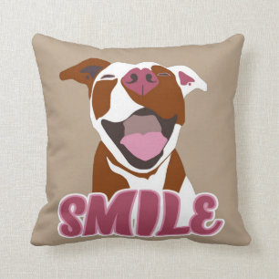 Coussin Grands sourires Pitbull - carreau