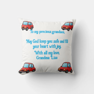 Coussin Grandson Prayer From Grandma Throw Pillow