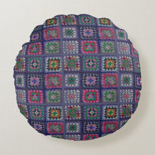Coussin - Granny Carré Crochet Motif (Devant)