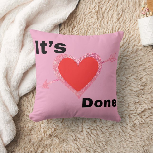 Coussin Graphique Cœur C'est Fait (Couverture)