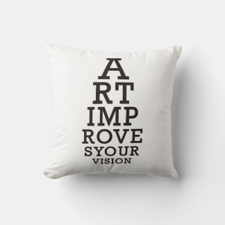 Coussin Graphique de contrôle de la vision L'art améliore