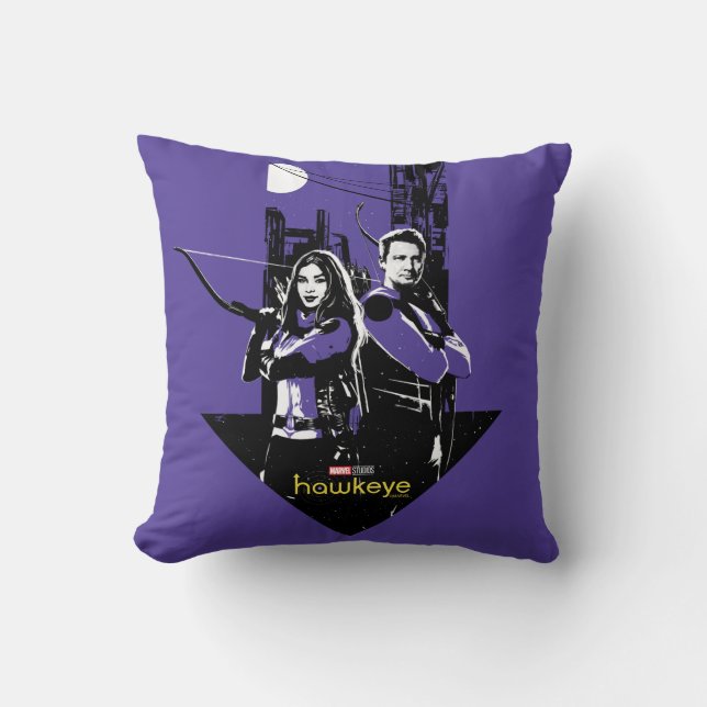 Coussin Graphique de Kate Bishop & Hawkeye Arrow (Recto)