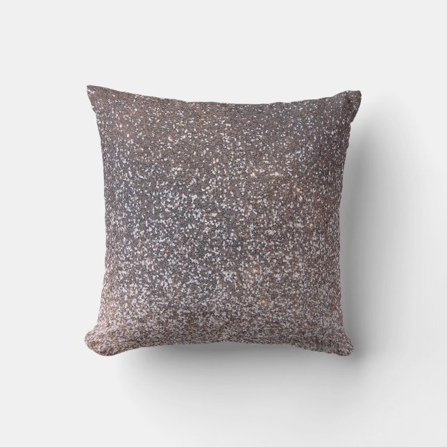 Coussin Graphique de parties scintillantes d'argent de (Recto)