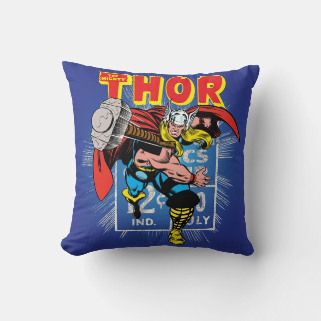 Coussin Graphique de prix de bande dessinée Thor Retro (Recto)