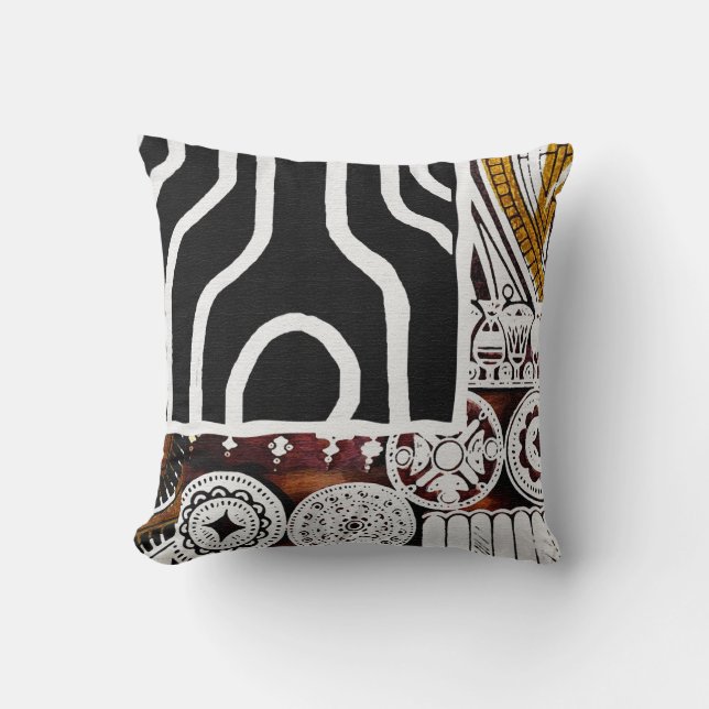 Coussin Graphique de style Kwanzaa afro-américain (Recto)