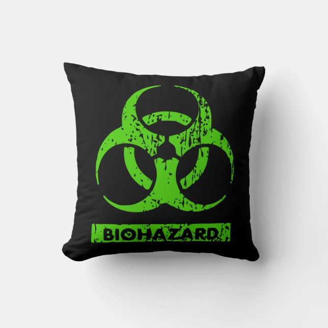 Coussin Graphique des produits chimiques biodangereux écol (Recto)
