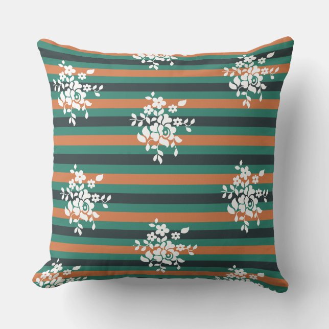 Coussin Graphique floral tendance  (Recto)