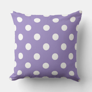 Coussin Graphique Motif de points blancs violet