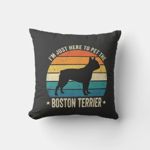 Coussin Graphique Rétro pour Amoureux de Boston Terrier_1