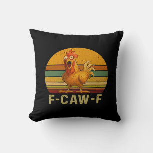 Coussin Graphique Vintage Essentiel F-Caw-F Poulet
