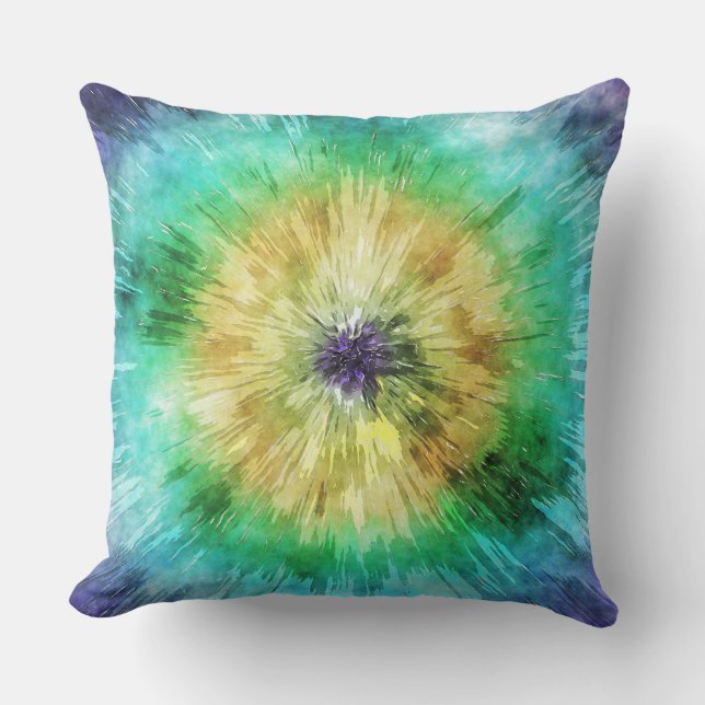 Coussin Graphisme coloré de teinture de nouilles (Recto)