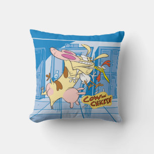 Coussin Graphisme de la vache et du poulet