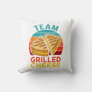 Coussin Graphisme de l'amoureux du sandwich au fromage gri