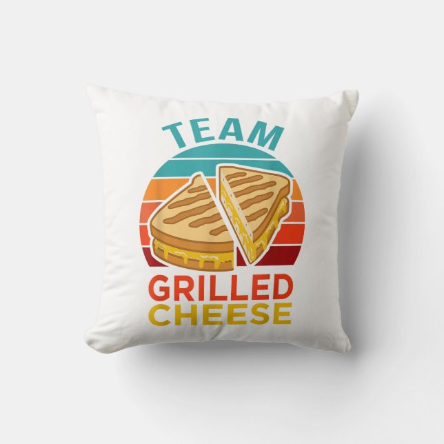 Coussin Graphisme de l'amoureux du sandwich au fromage gri (Recto)