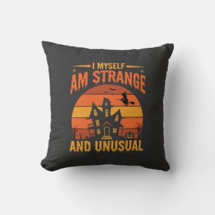 Coussin Graphisme de maison hantée étrange et inhabituel d