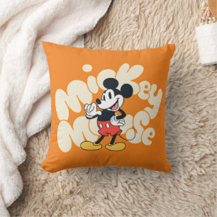 Coussin Graphisme du nom de Mickey Mouse en lettres de bul