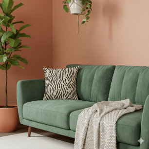 Coussin Gratté noir et beige moderne