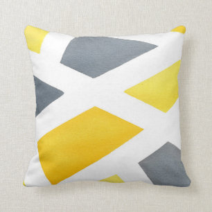 Coussin Gray jaune géométrique