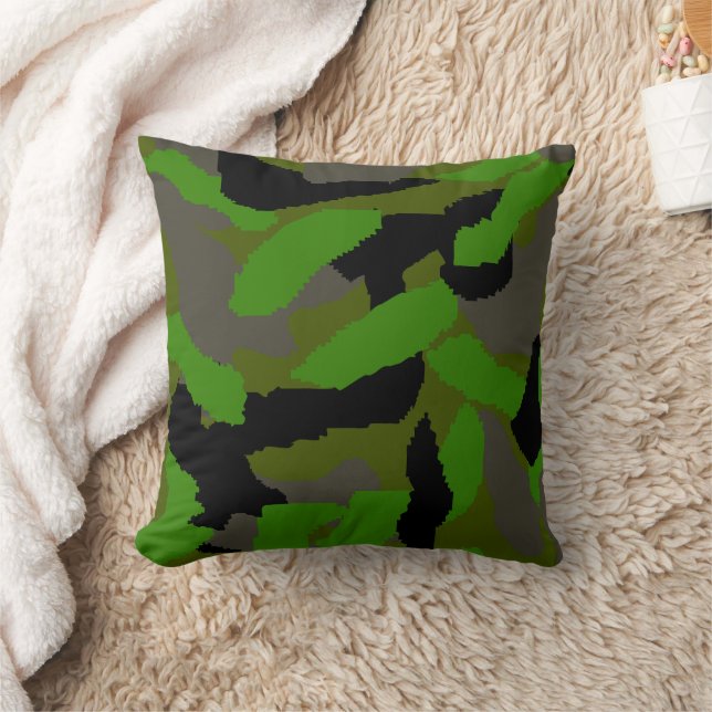 Coussin Green Camouflage Design (Couverture)