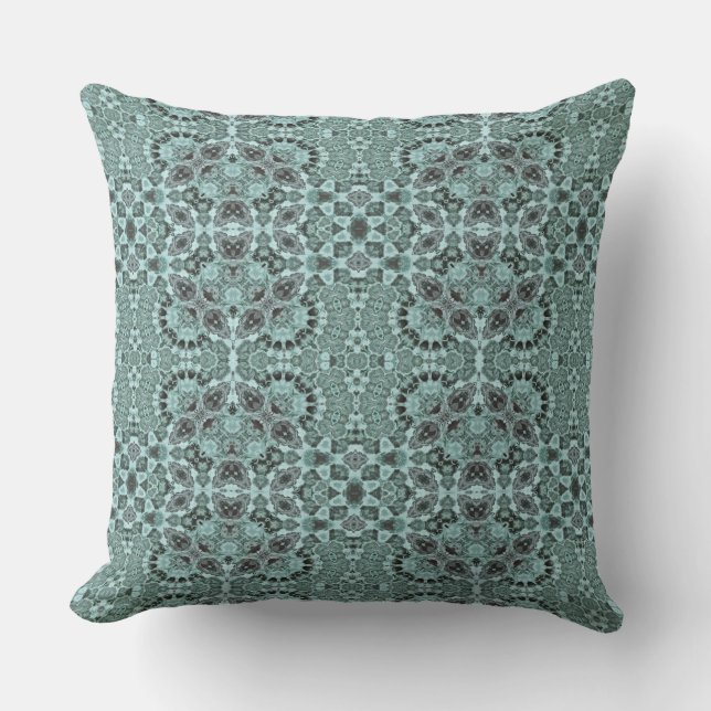 Coussin green ethnic ornament decor  (Recto)