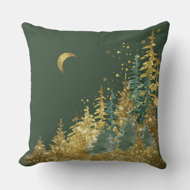 Coussin Green Pine Forest  (Recto)