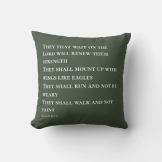 Coussin Green Scripture Verse Isaiah 40
