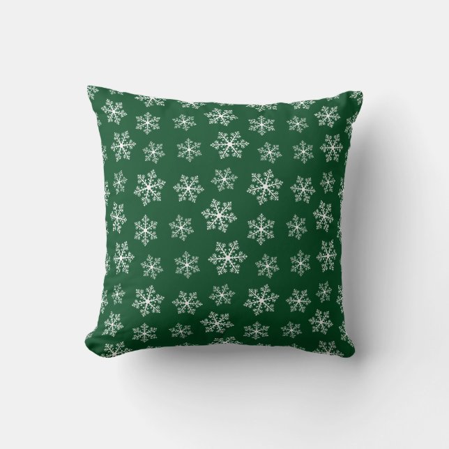 Coussin Green Snowflake (Recto)
