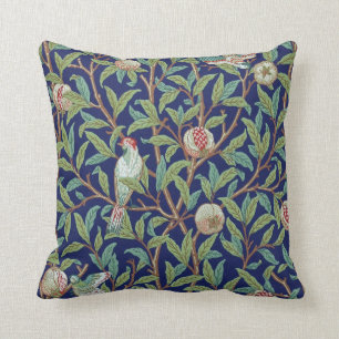 Coussin Grenade et petit oiseau, William Morris