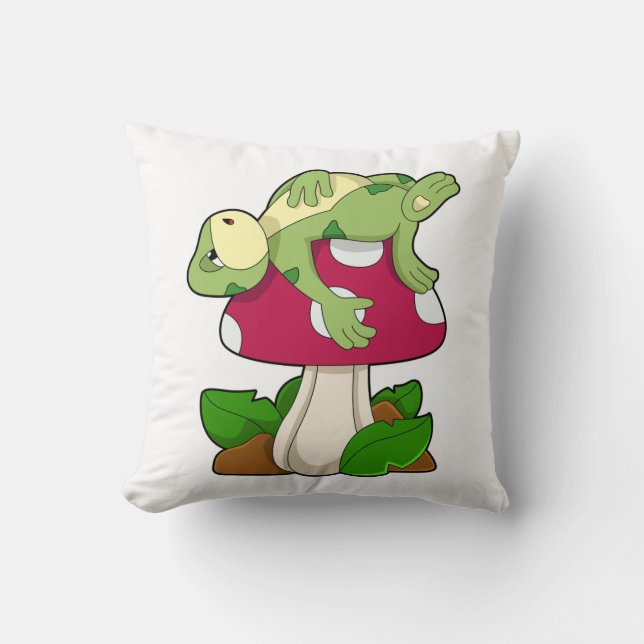 Coussin Grenouille au coucher du champignon (Recto)