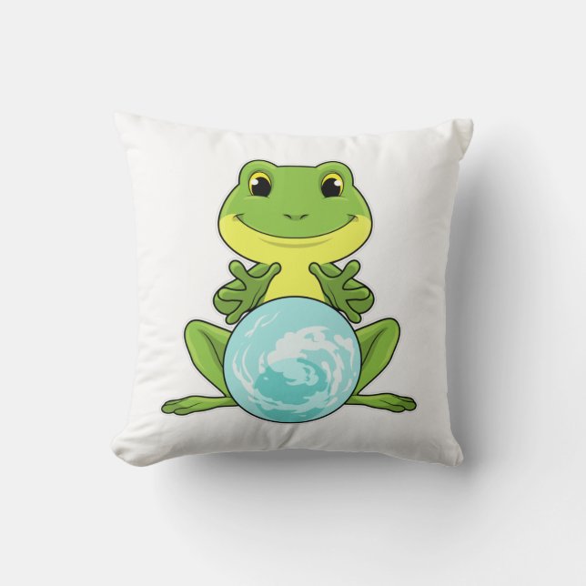 Coussin Grenouille avec boule de cristal (Recto)