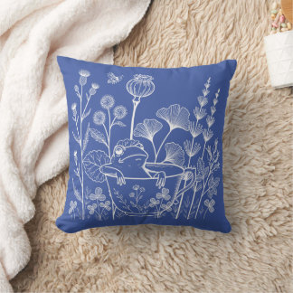 Coussin Grenouille dans une tasse à thé – Illustration bot