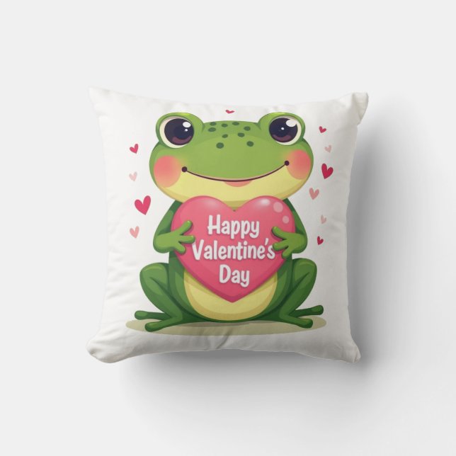 Coussin grenouille de la Saint-Valentin (Recto)