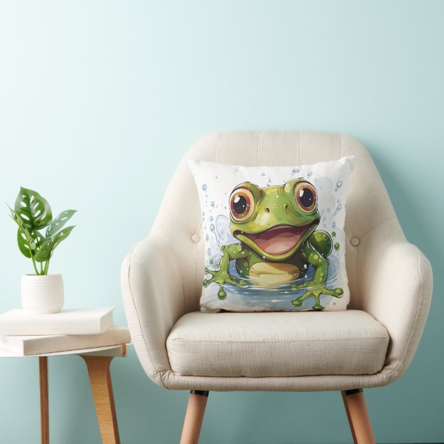 Coussin Grenouille drôle (Chaise)