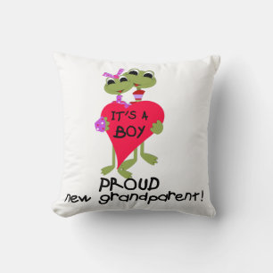 Coussin Grenouille fière grand-parent des cadeaux de garço