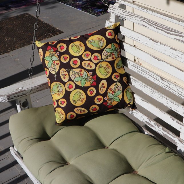 Coussin Grenouilles fraises pour toujours (Créateur téléchargé)