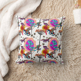 Coussin Grenouilles volantes colorées