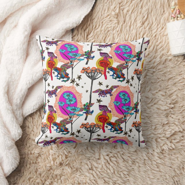Coussin Grenouilles volantes colorées (Couverture)
