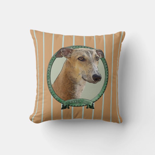 Coussin Greyhound dans cadre (Recto)
