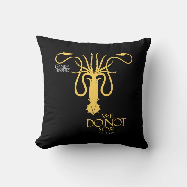 Coussin Greyjoy Sigil - Nous ne semons pas (Recto)