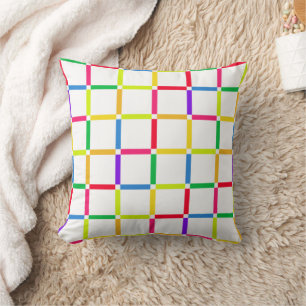Coussin Grille colorée avec la pop spatiale négative inspi