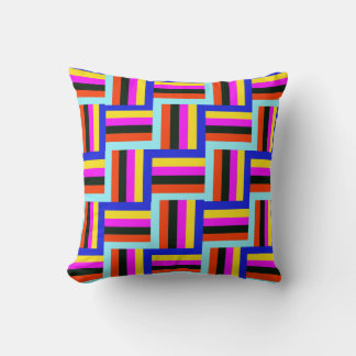 Coussin Grille Kaleidoscopique Plaid