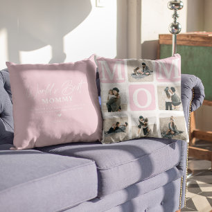 Coussin Grille multiphoto moderne mignonne MOM Jeter un ca