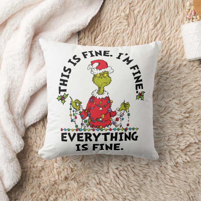 Coussin Grinch | Everything is Fine (Couverture)