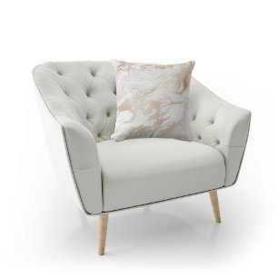 Coussin Gris blanc de marbre fascinant crémeux nacré
