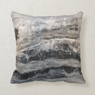 Coussin Gris Brown Marbre Rustique neutre Jeu d'oreiller
