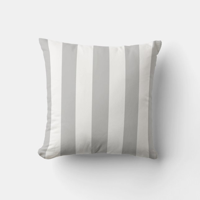 Coussin Gris et blanc rayures d'ailes (Recto)