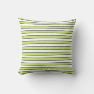Coussin Gris et chaux statiques verts