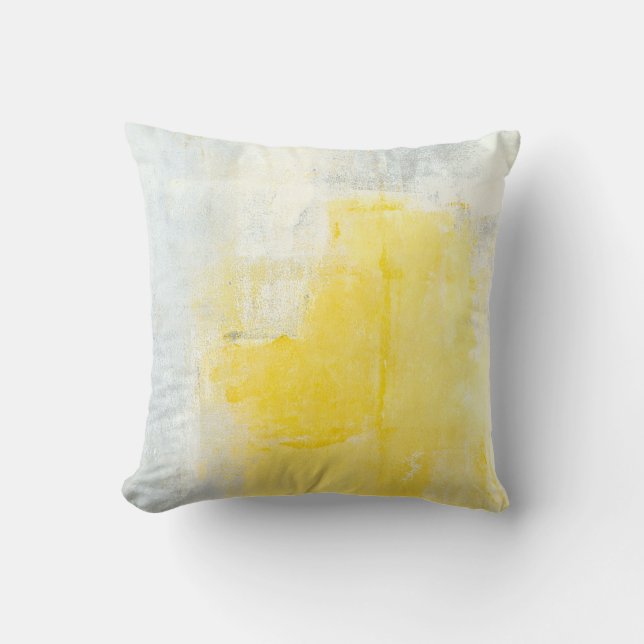 Coussin gris et jaune "de canalisation verticale (Recto)