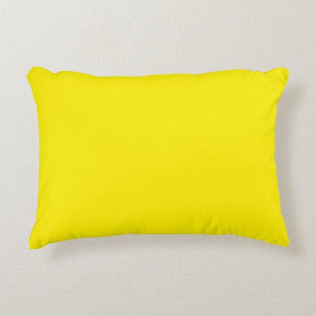 Coussin gris et jaune uni (Devant)