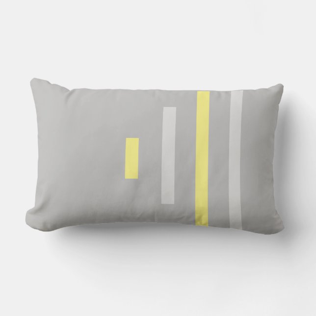 coussin gris-jaune lumbar pillow (Front)